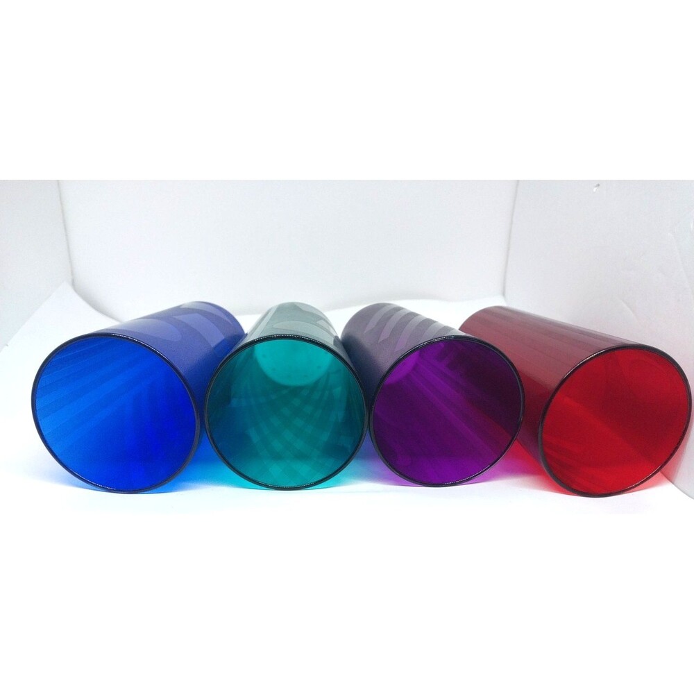 Tupperware USA Made 14 oz Jewel Tone Multi Color Tumblers Set of 4 - Picture 2 of 13